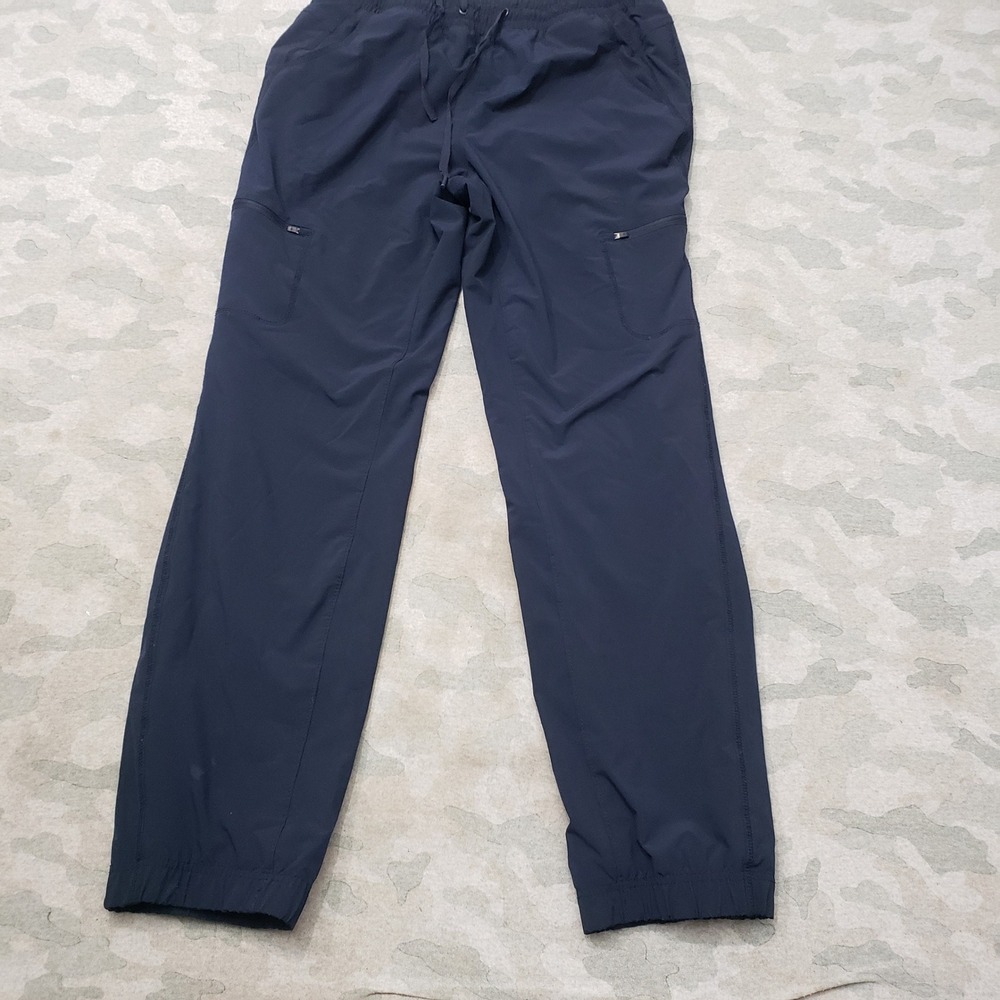 Eddie Baue Cargo Pants Womens 10 Blue Fleece Lined Hiking Straight Drawstring